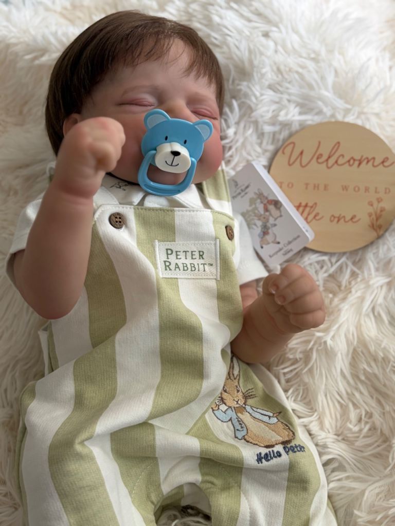 Lifelike  Reborn Baby Doll boy  with Peter Rabbit Outfit