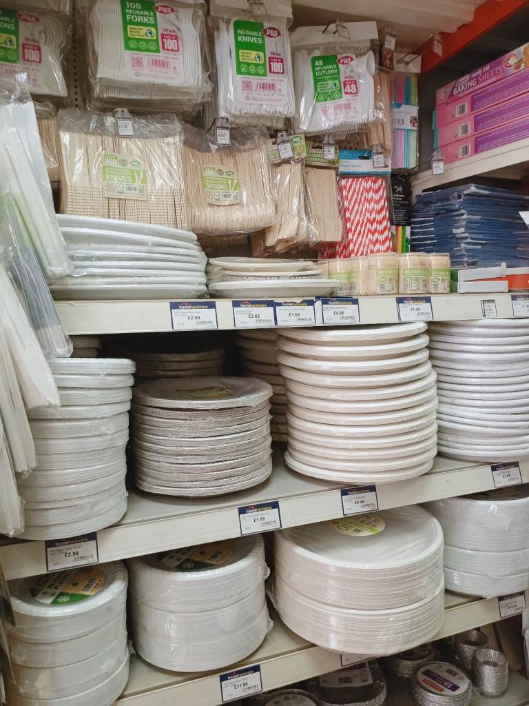 Disposable Plates / Bowls / Cups / Wooden Cutlery / Foil Containers with Lids