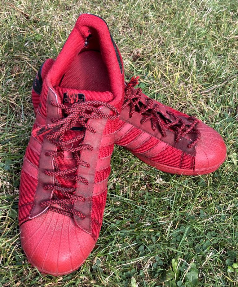 ADIDAS SUPERSTAR RED 12 TRAINERS SNEAKERS SHOES SUPERSTARS SUPER STAR STARS LIVERPOOL MAN UTD LFC