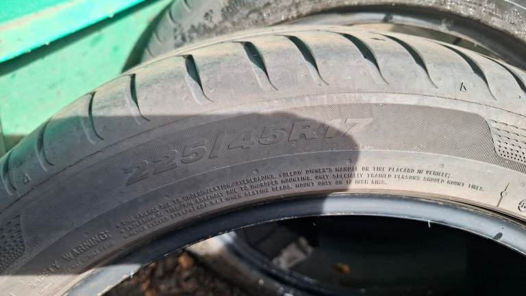 225 45 17 tyres x2