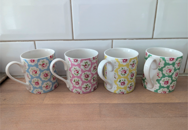 Set of 4 Roses Cath Kidston mugs by Churchill 