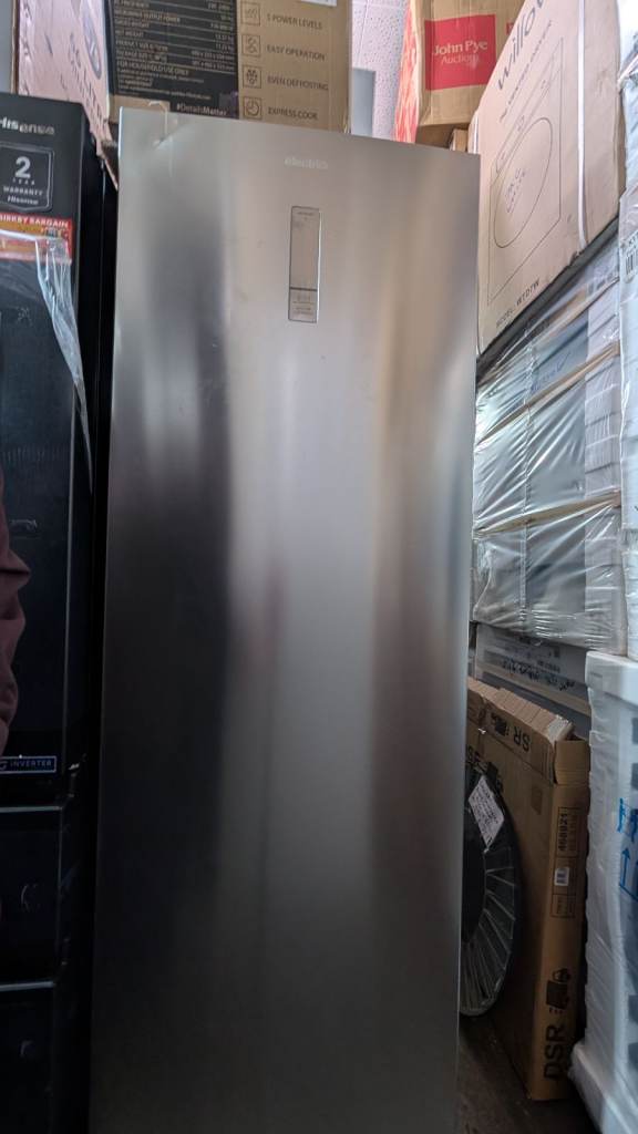 ELECTRIQ 185CM UPRIGHT FREEZER-LARGE 272L CAPACITY-FROST FREE-CONVERTS TO FRIDGE-INOX-NEW GRADED