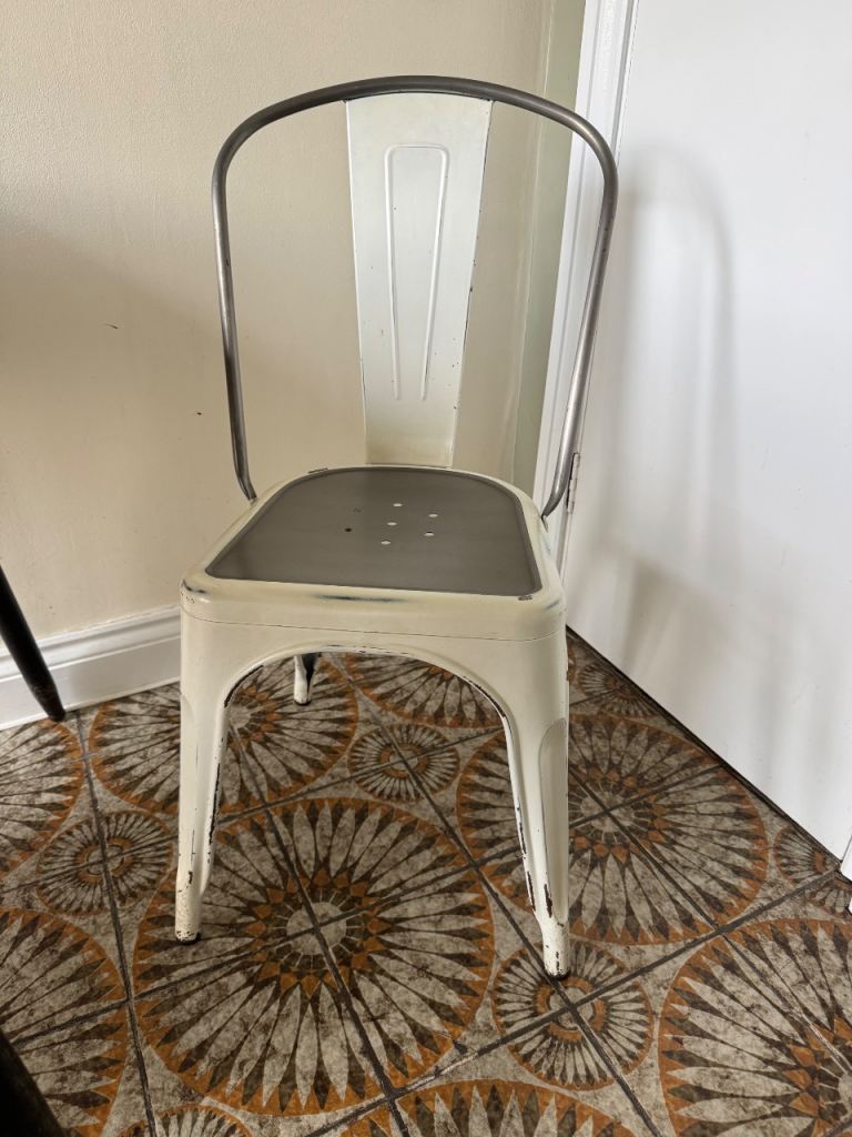 2 x Barker and Stonehouse Industrial Tolix Style Metal Chair 