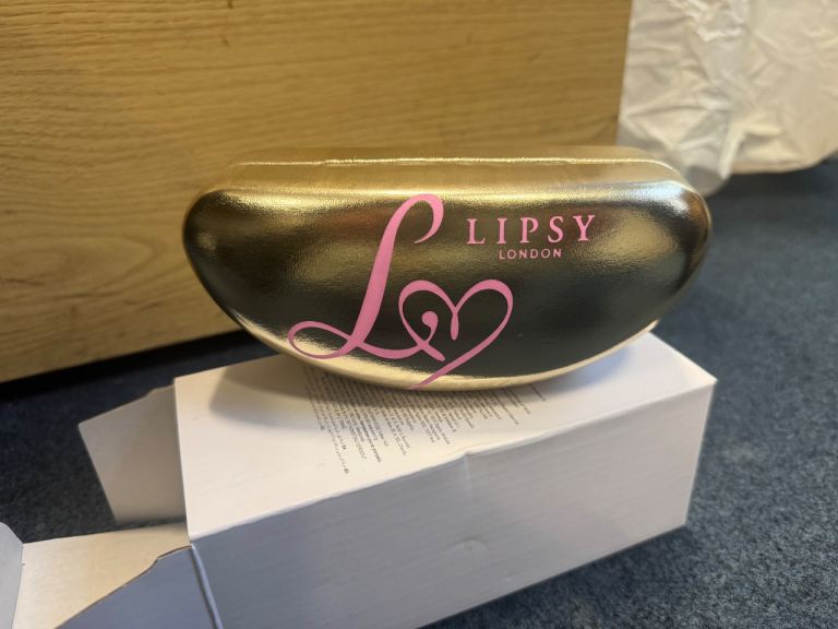 Lipsy London Aviator style metal sunglasses pink gold designer Cat 3 UV400