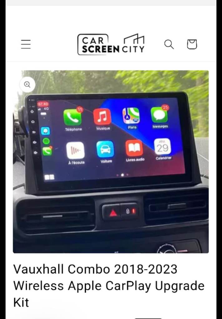 Brand New Vauxhall Combo Wireless Apple carplay upgrade kit 