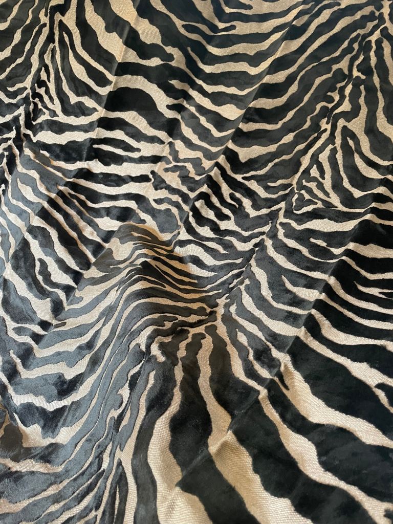 Designer Bespoke Cut Velvet Heavy Linen Curtains 76 inches wide x 60 inches drop
