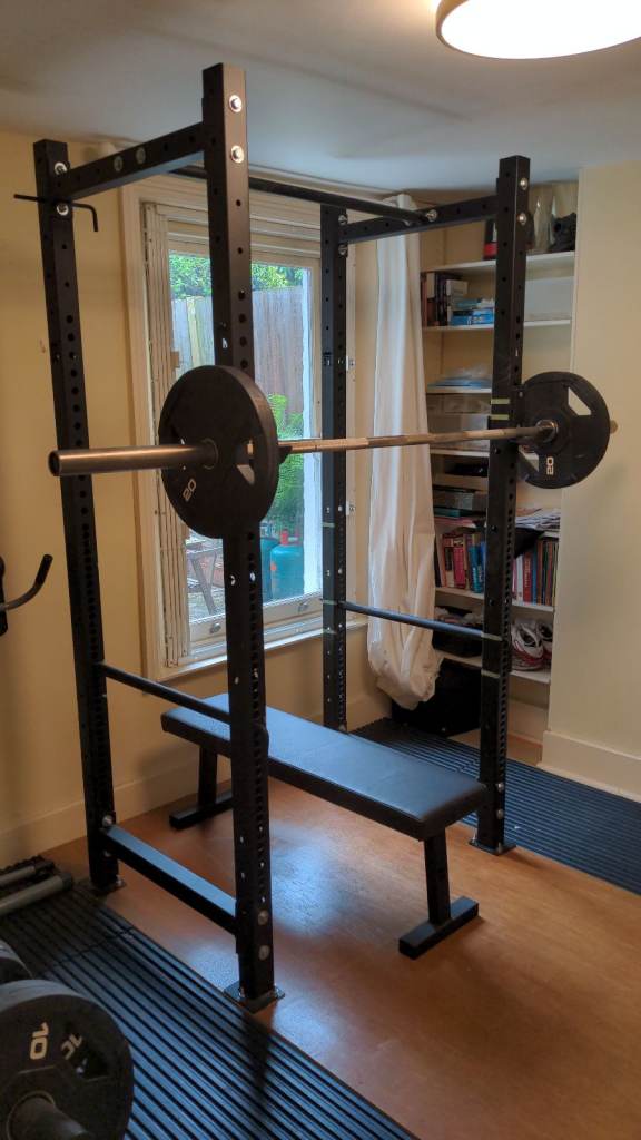 Home Weightlifting Package including squat rack, bar and plates