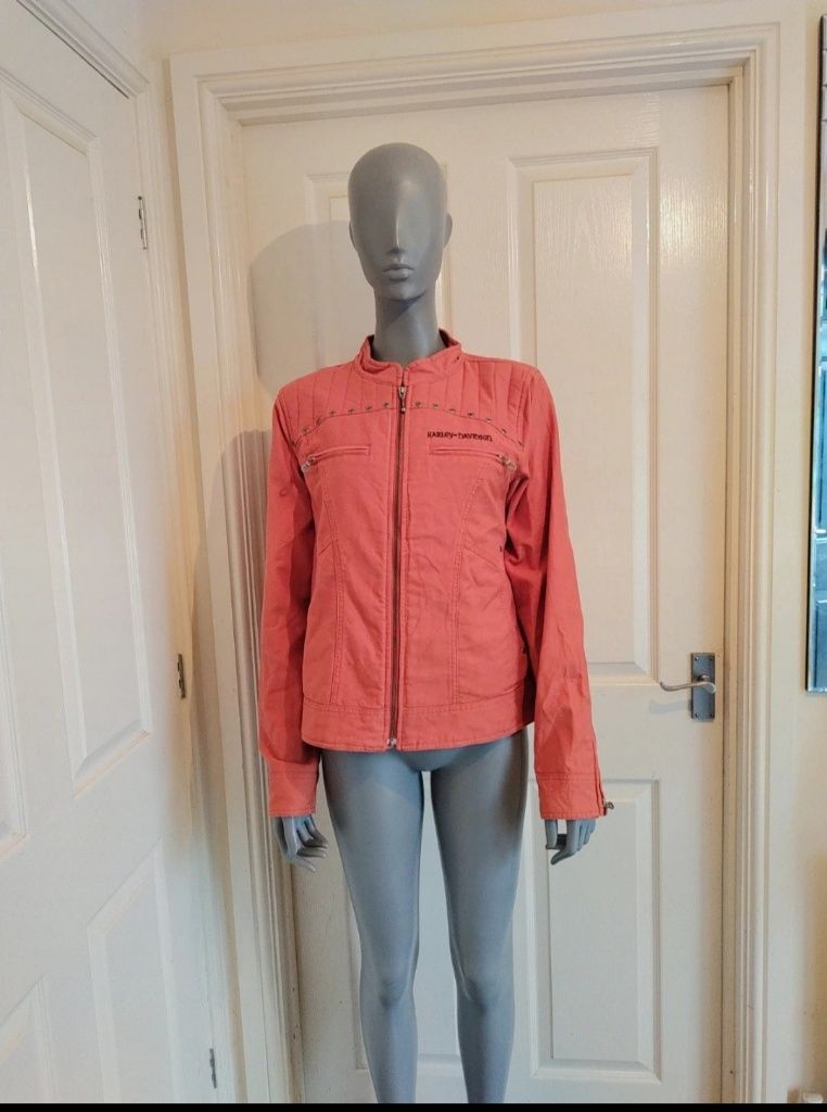 Womens Genuine Harley Davidson Orange Jacket L