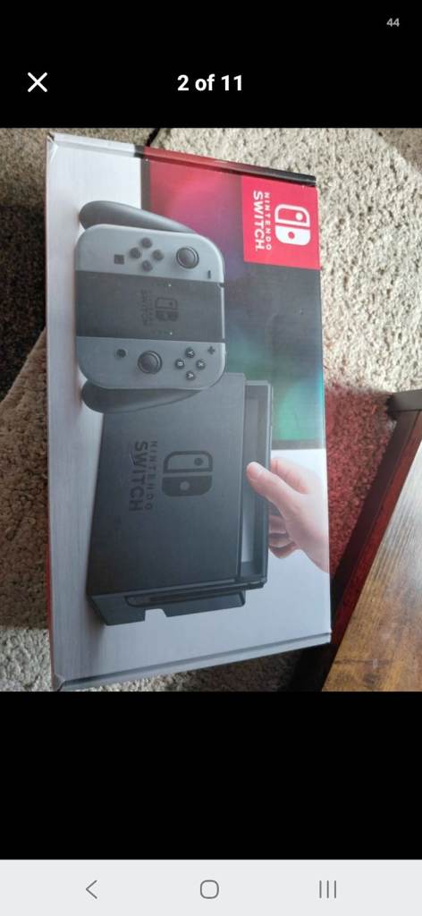 Nintendo Switch Grey Console with New Controllers, Boxed + 2 Games