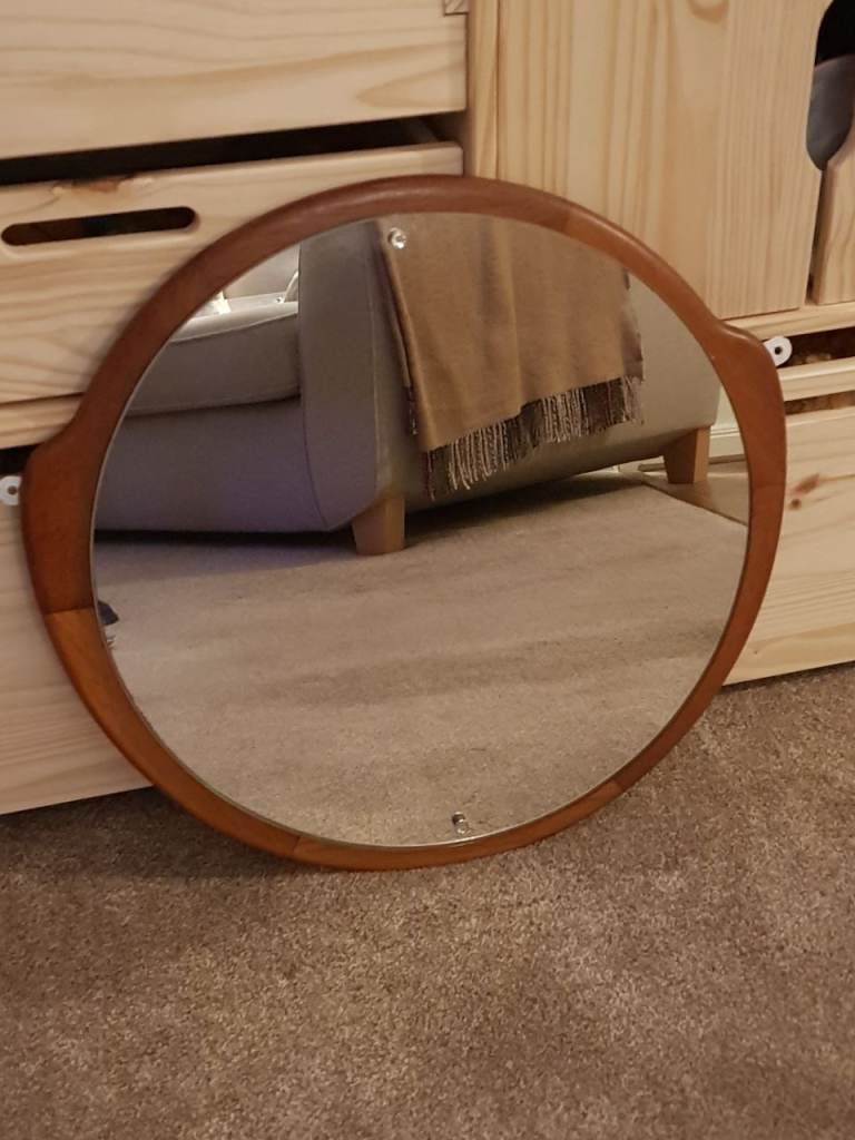Mid Century Danish Teak Mirror 
