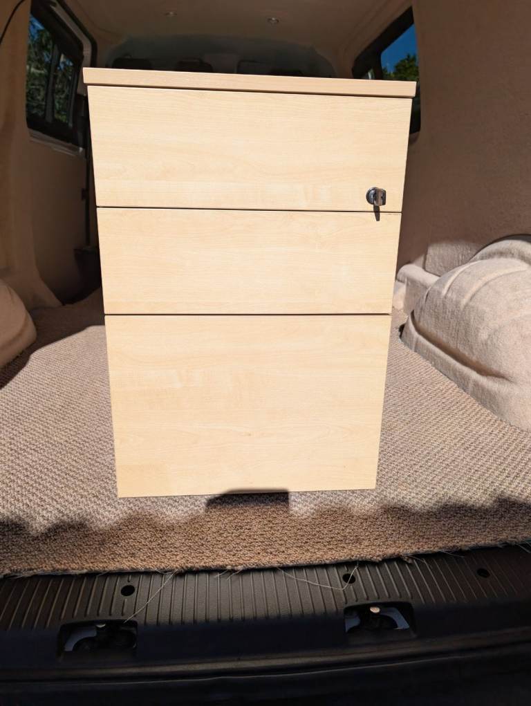 Wooden Lockable Storage Cabinet – Good Condition