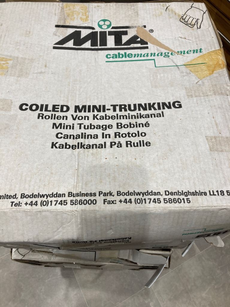 12 Boxes of Cable Management Coiled Mini Trunking