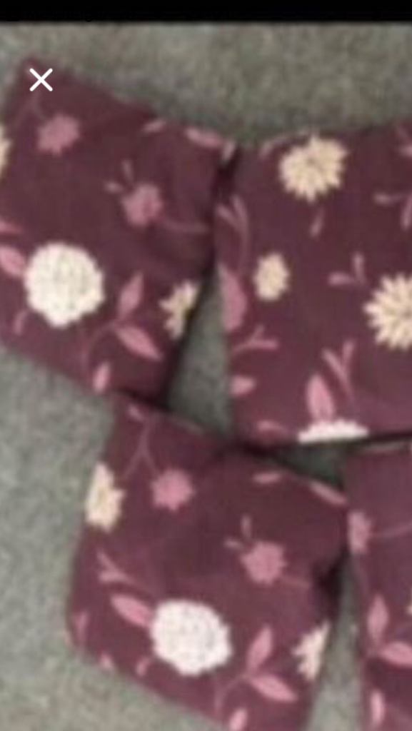 Cushion & covers x5 aubergine cream accessories furnishings 