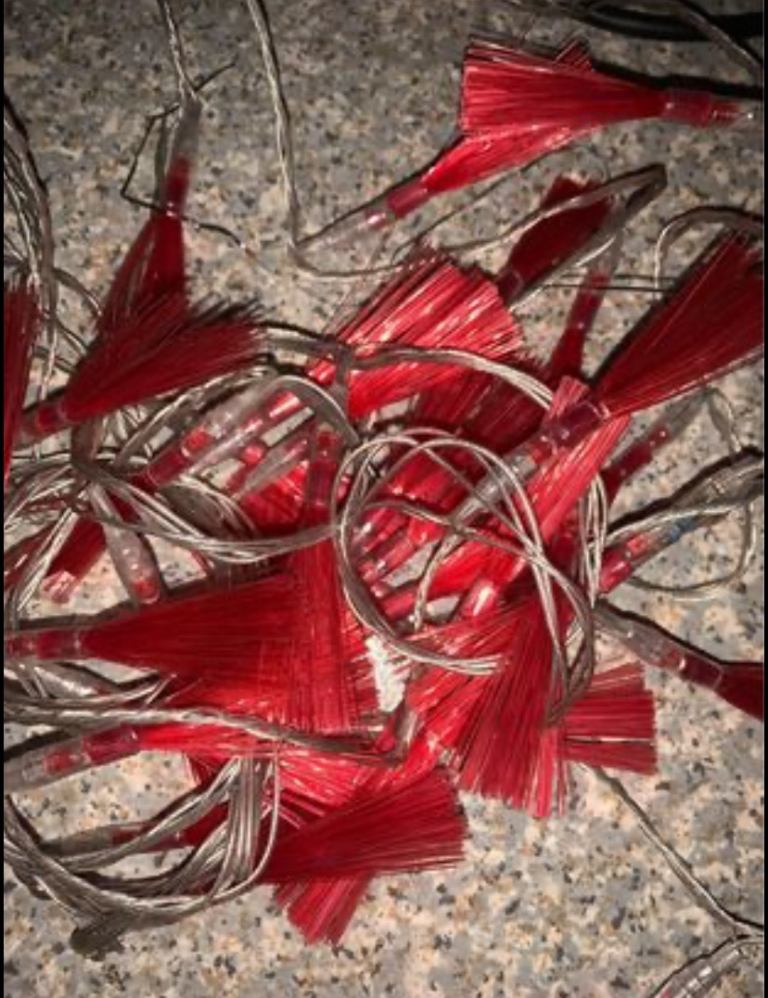 Red Christmas tree lights