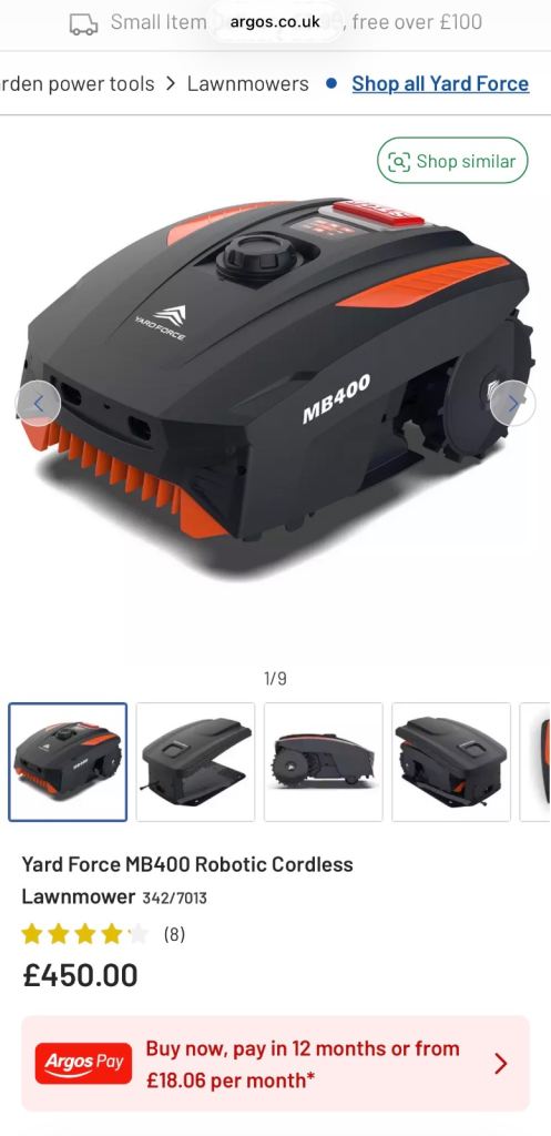 Yard Force Robotic Lawnmower MB400 - New & Sealed - RRP £450