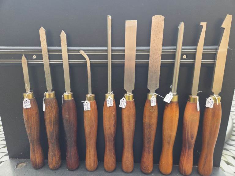 Crown lathe woodturning chisels , see description for prices , Axminster wood turning 