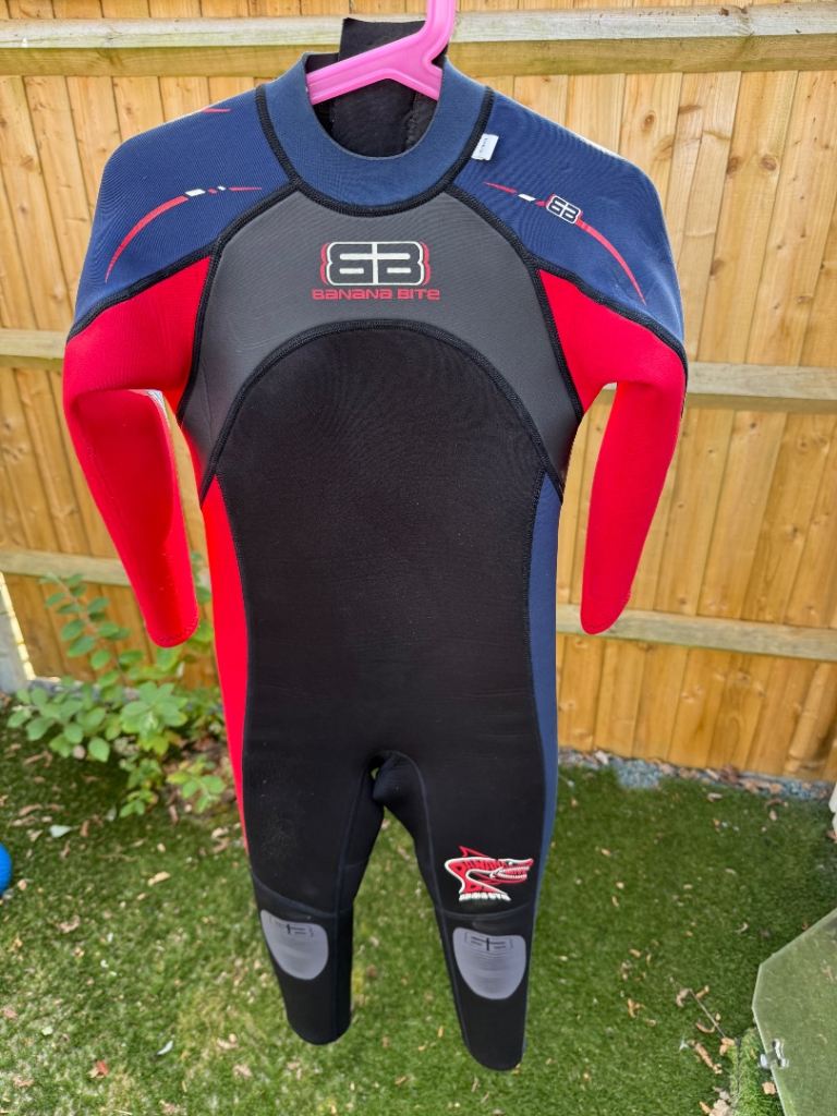 Banana Bite Kids Full Wetsuit - Size 7-8 Years