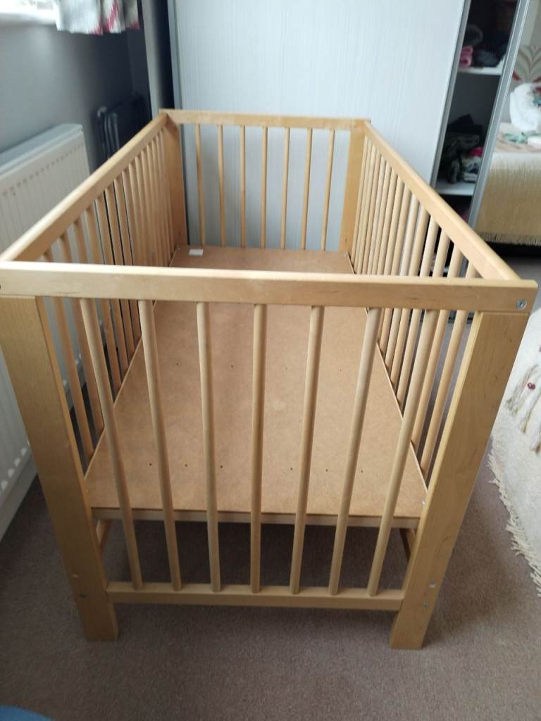 Wooden Baby Cot Bed – Good Condition