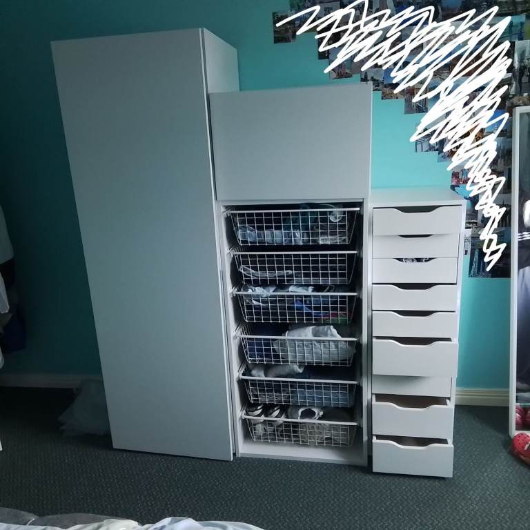 White IKEA bedroom furniture 