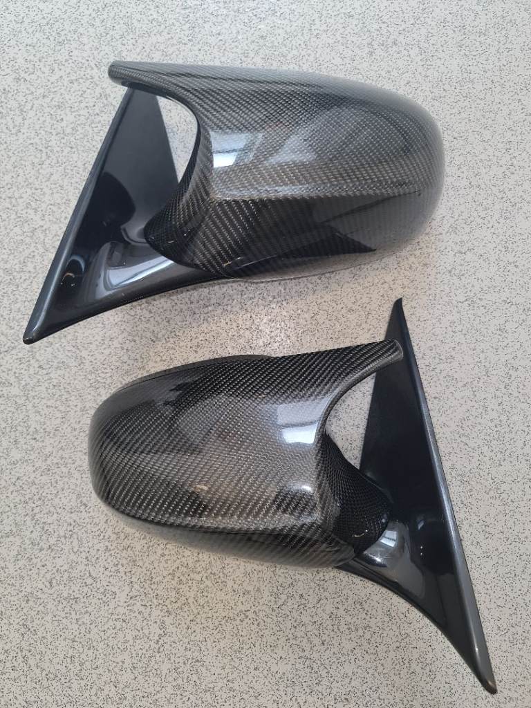 BMW 3 series E92 E93 LCI Power Folding Wing Mirrors Carbon Fibre M3 Style Covers