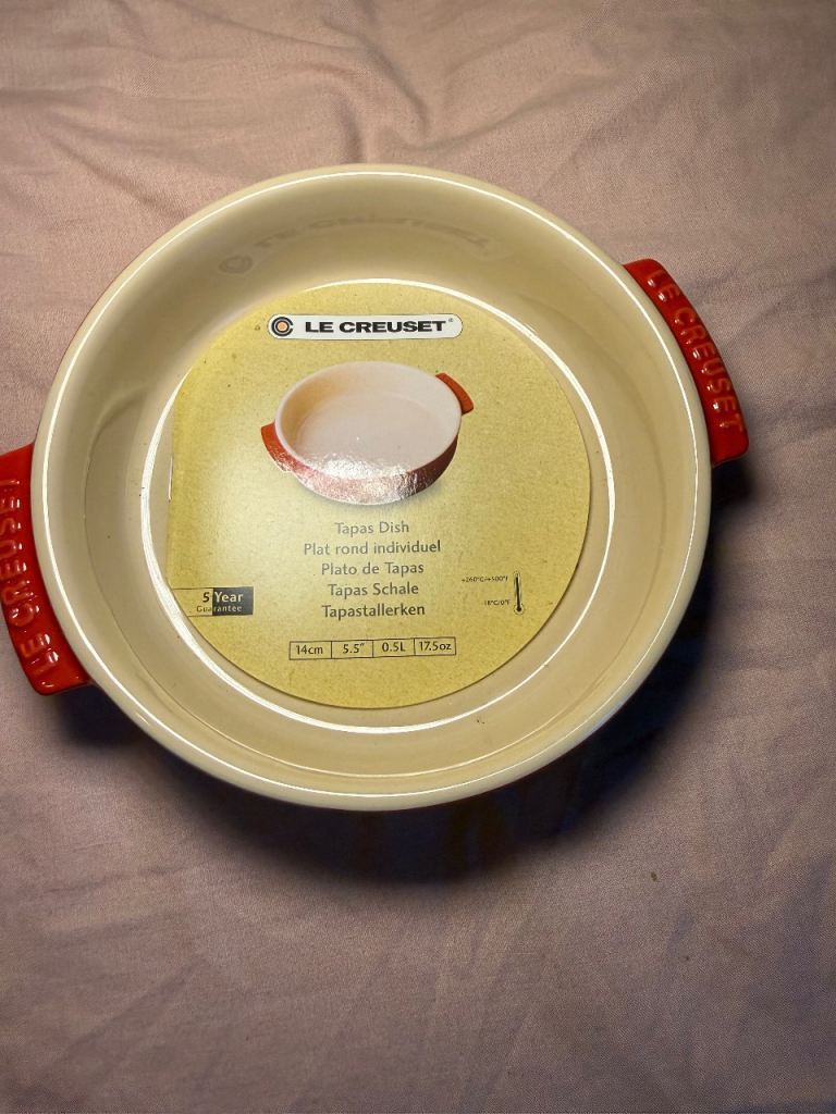 New Le Creuset 14cm Red Ceramic Tapas Dish