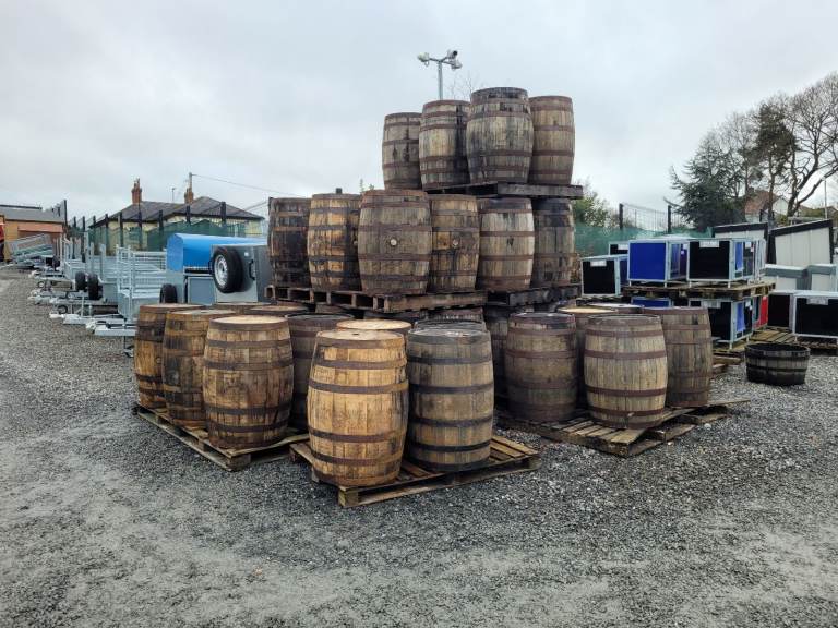 Old oak barrels ornaments planters pots furniture mancave gamesroom 