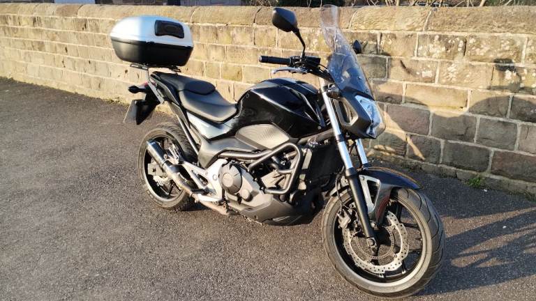 Honda NC750 S motorbike topbox crash bars heated grips taller screen+ leathers.