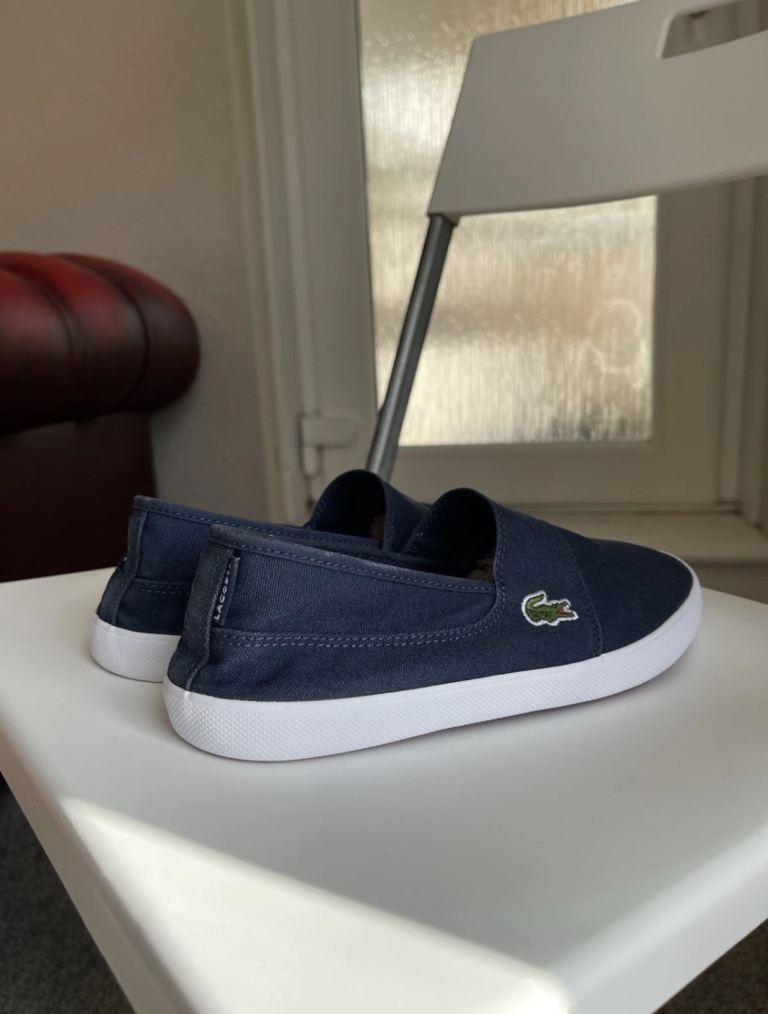 Lacoste Marice Leisure Smart Canvas Mens Summer Sneakers in Dark Blue Size 7 UK