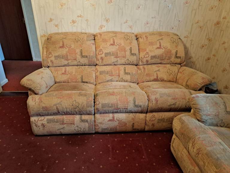 3 piece Suite sofa and 2 chairs 