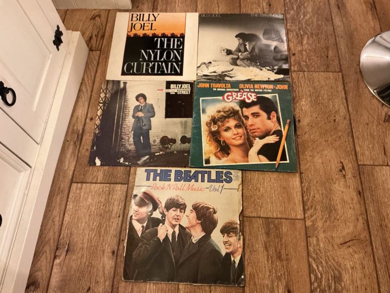 GREASE. BILLY JOEL. BEATLES. ALBUMS