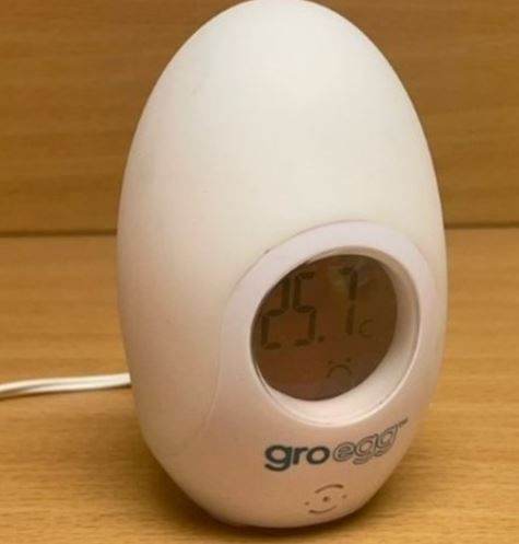 image for Gro egg thermometer. Changes colour. Nightlight. 