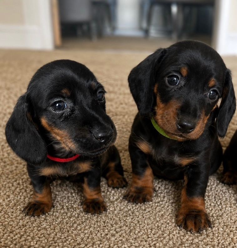 Stunning Smooth-Haired Black & Tan Dachshund Girl Ready Now 