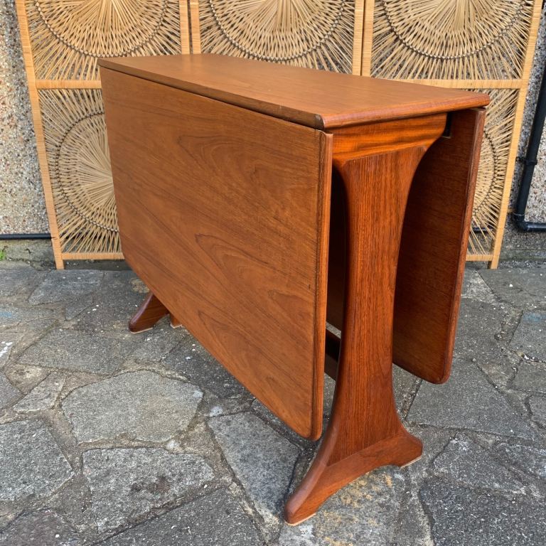 Vintage Midcentury Teak Drop Leaf Dining Table