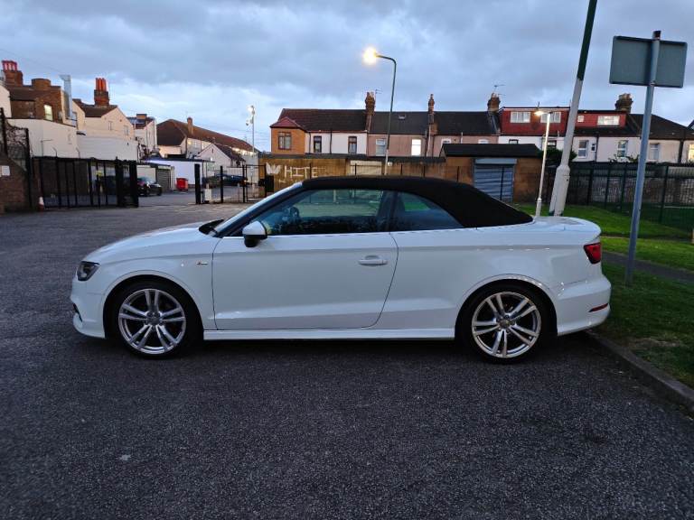 2014 Audi A3 Cabriolet 2.0 TDI S line Manual – White – ULEZ