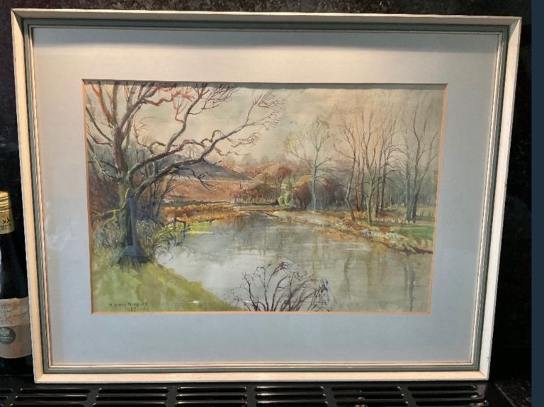 Original M. Mary Morritt 1967 Watercolour Painting – Framed