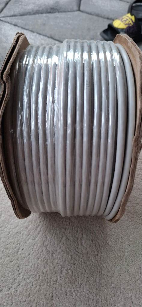 New Roll of Grey Electrical Cable