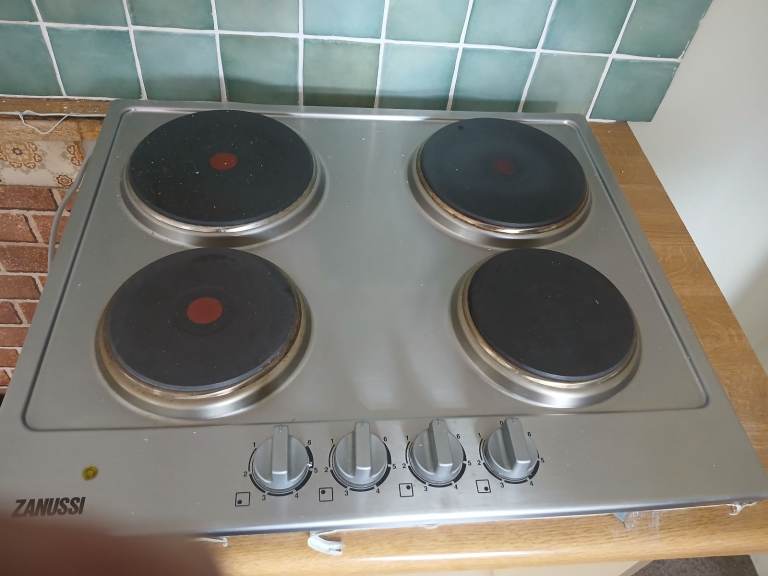 Electric hob zanussi, stainless steel.