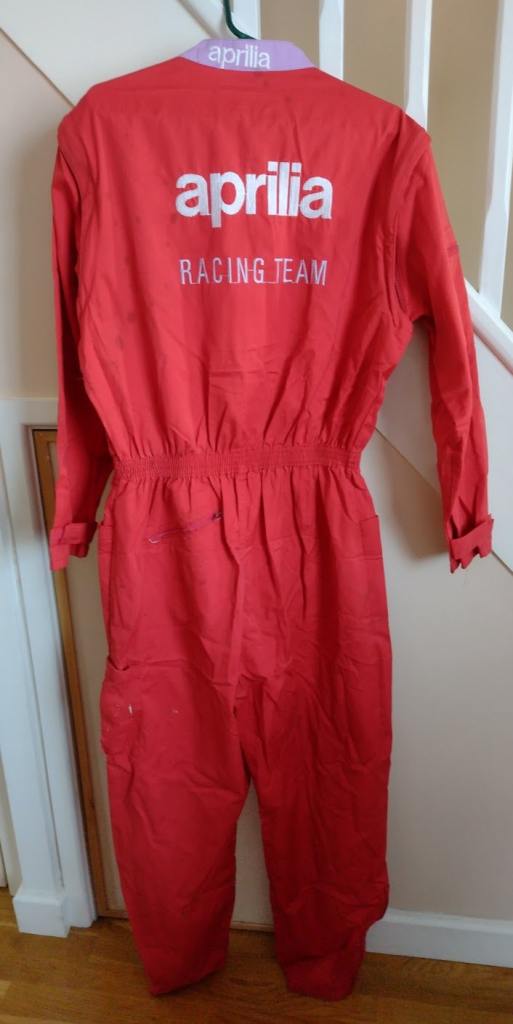 genuine Aprillia racing team overalls from 1990s