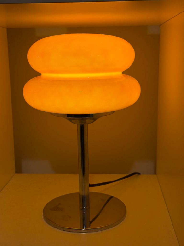 SOLD Orange Glass Table Lamp 