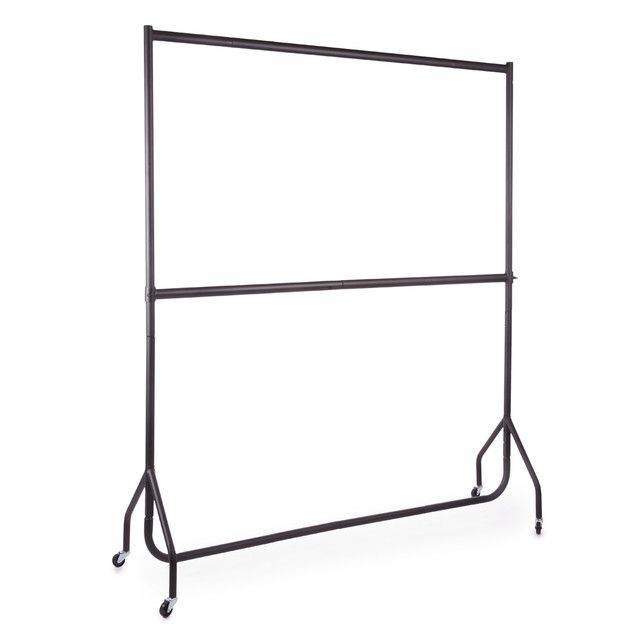 6ft x6ft 2xTier Retial Rail (Heavy Duty) Black Metal