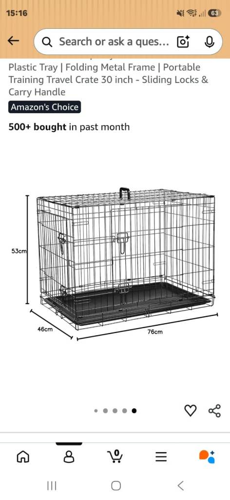 Medium puppy or small dog cage
