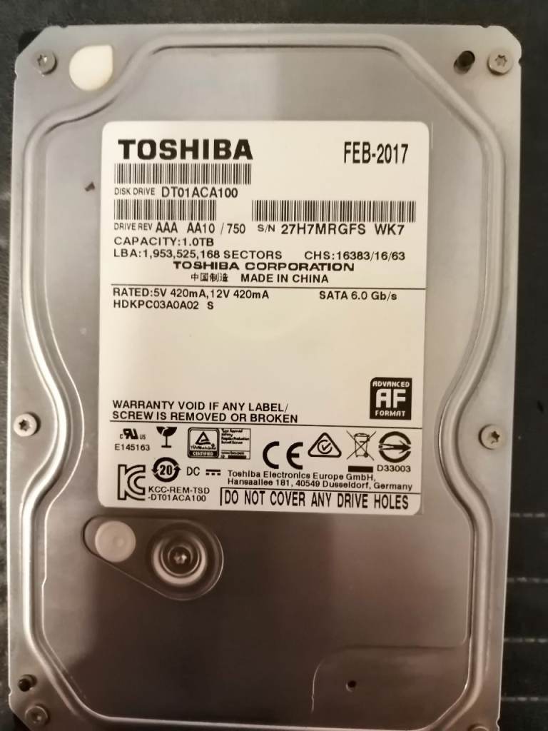 1tb sata Hard Drive with Windows 11 installed
