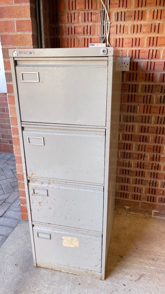Filing Cabinet Metal 4 Drawer Roneo Vickers