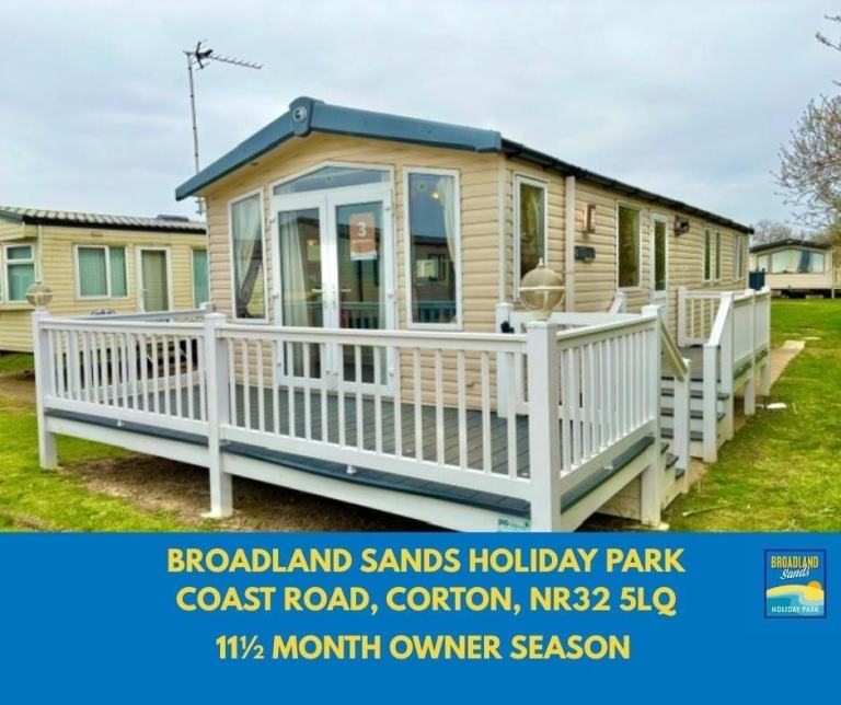 STATIC CARAVAN WITH DECKING FOR SALE AT BROADLAND SANDS HOLIDAY PARK!