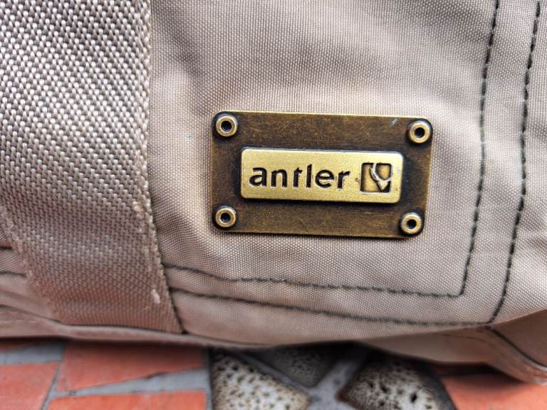 Antler Travel Bag / Holdall - Beige Fabric, Good Condition