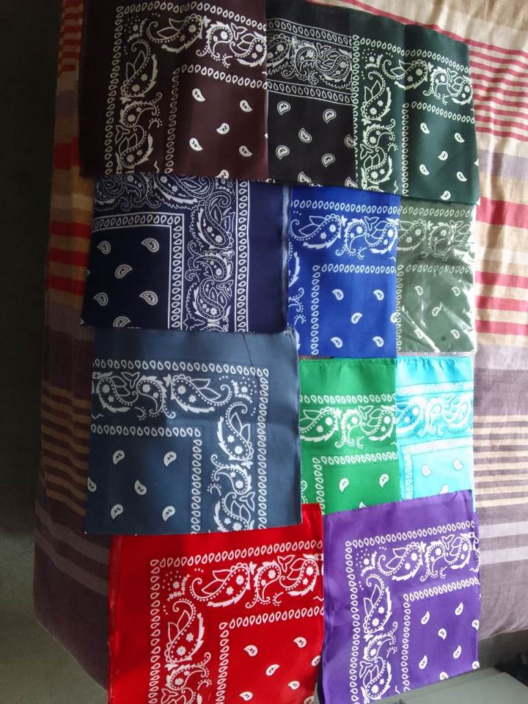 Men's face, head scarves (11) items polyester brand new 