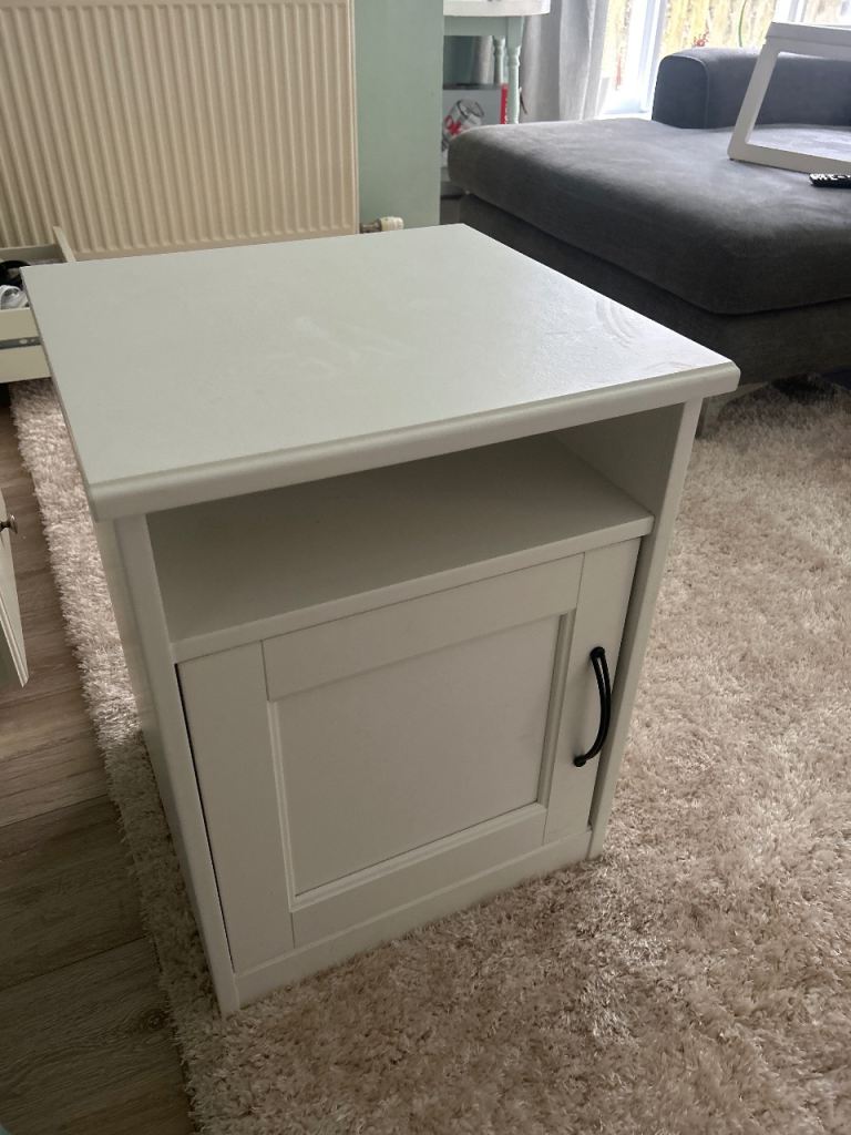 IKEA Bedside table, white, 42x40 cm