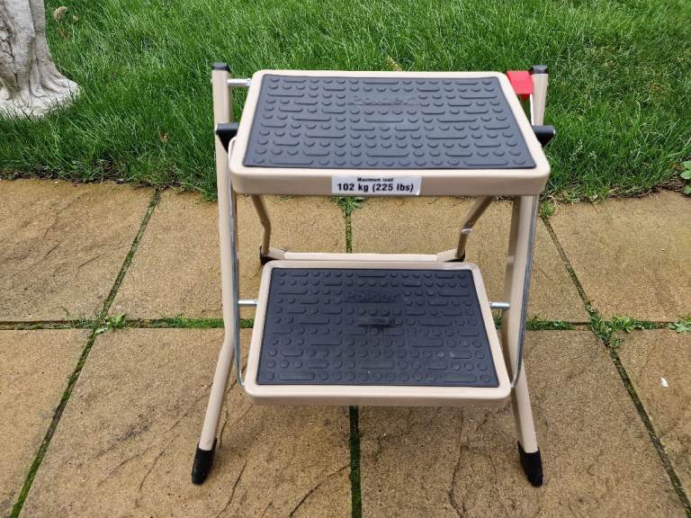 Folding Double Step Caravan Kitchen 2 Step Ladder Stool. New Condition.