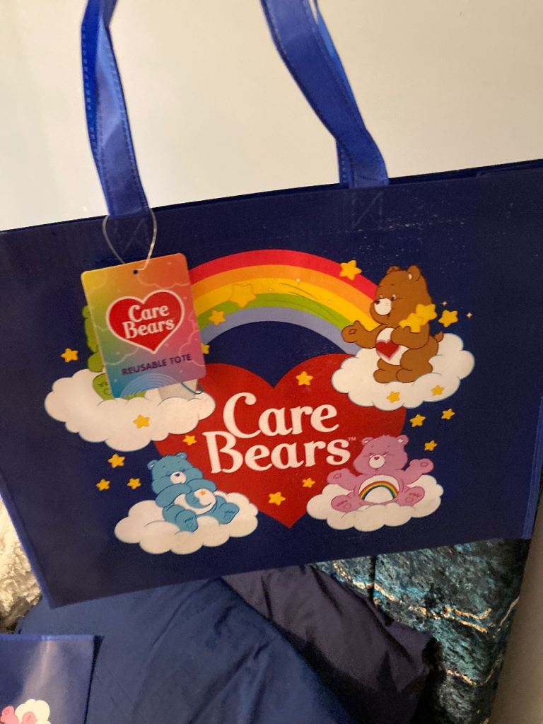 3 new Care Bears bags tags on 8 each 