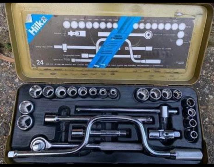 Socket Set 24 Piece 1/2 & AF & MM. by Hilka.Vintage about 20 Years Old